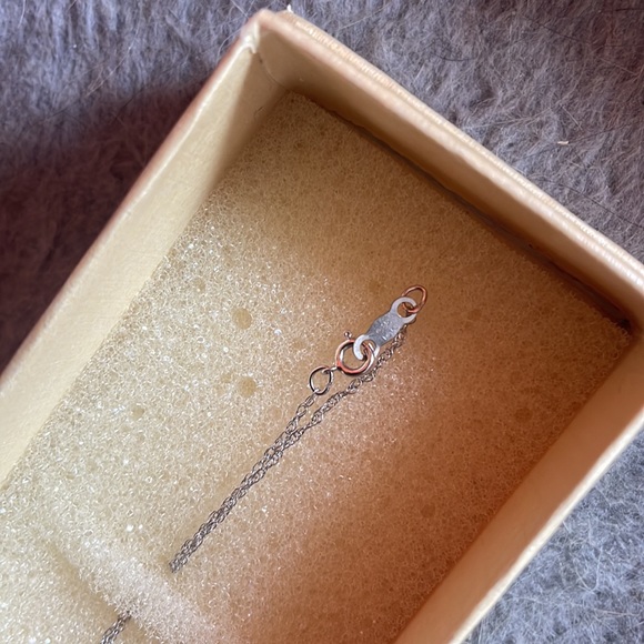 925 Silver Necklace with a p pendant - Picture 2 of 3